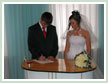 Groom under signing